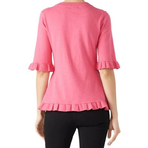 Prabal Gurung Collective "Peony' Pom Pom Cotton/Wool Blend Sweater- Sz. 4 - Picture 2 of 8